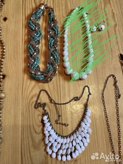 Серьги / бусы / колье бижутерия