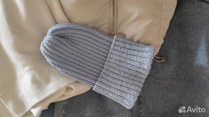 Шапка бини вязаная