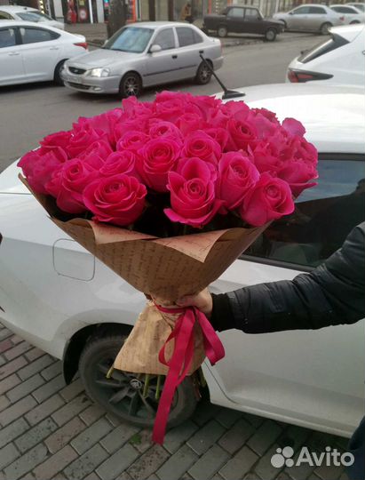 Букет цветов. Розы 51 шт