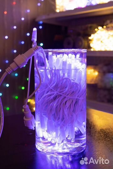 Гирлянда уличная Нить 10 метров 100 Led