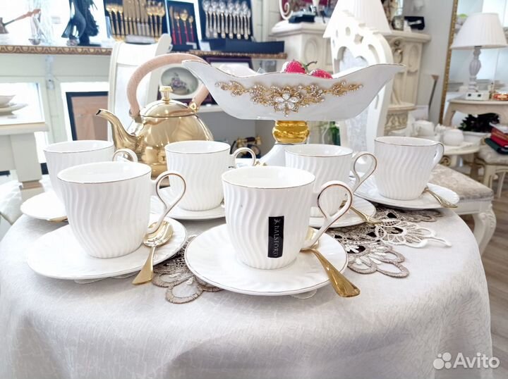 Набор Balsford из 6 пар чашек и блюдец d. 15см