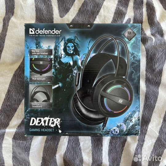Defender Игровые наушники с микрофоном Dexter RGB