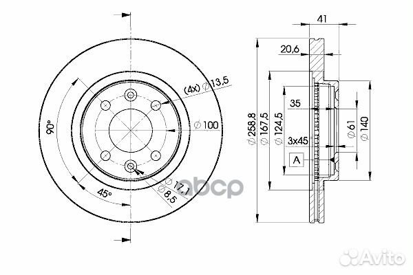 78BD3550-2 диск тормозной передний Renault Cli