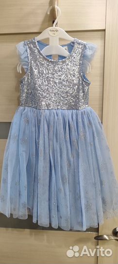 Платье новогоднее снежинка 116р