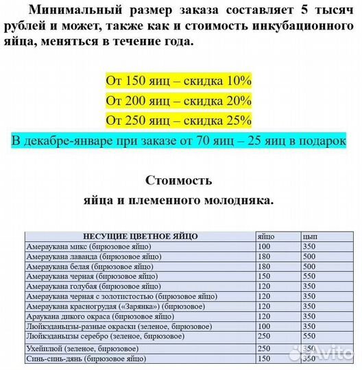 Инкубационное яйцо элитных пород