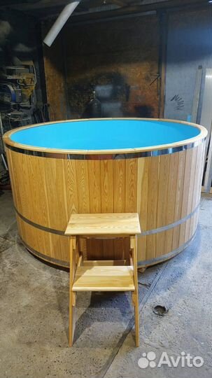 Круглая купель из полипропилена, банный чан