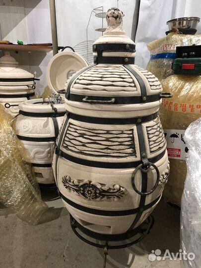 Тандыр Барс с откидной крышкой и подставкой