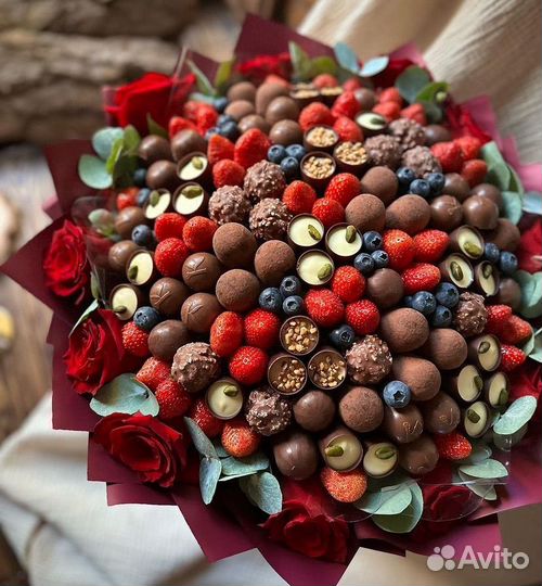 Съедобный букет Premium, ягодный букет