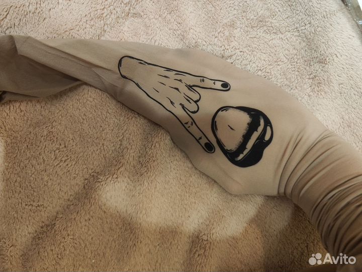 Колготки женские капроновые с тату