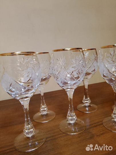 Хрустальные фужеры., Ольга, 6шт