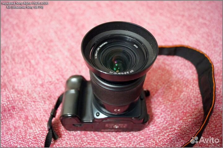 Фото Sony A100 kit + китовый объектив 18-70