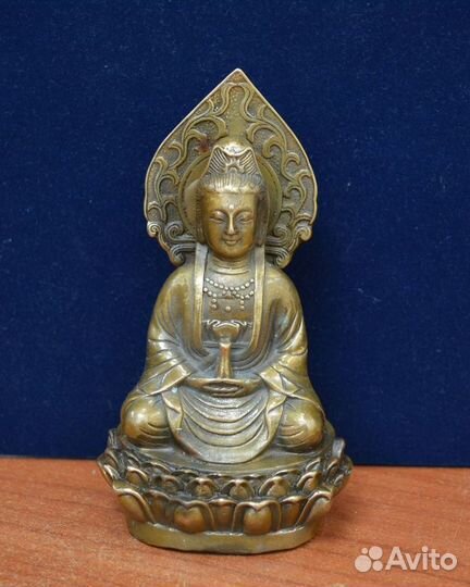 Статуэтка - Будда с кувшином (бронза патинирова