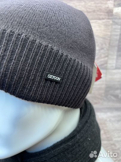 Шапка мужская вязаная из шерсти, Oxigon