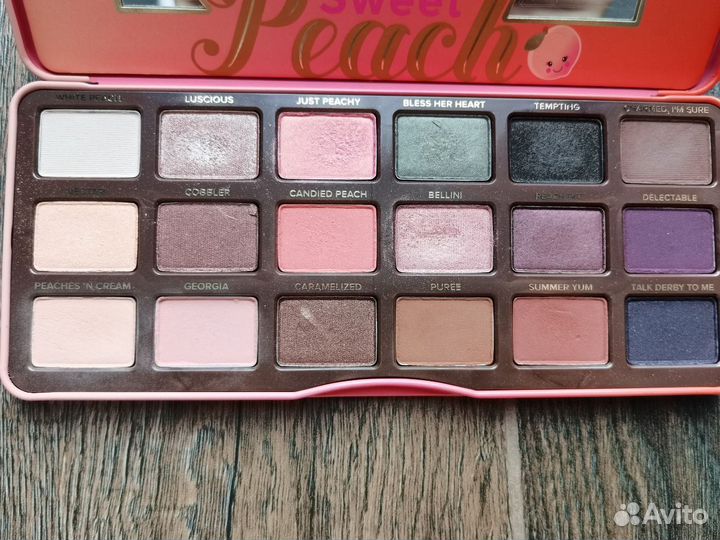 Too faced тени sweet peach