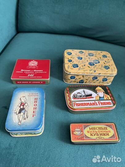 Коробочки жестяные СССР зубной порошок