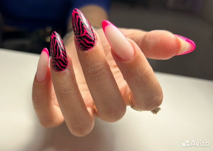 Маникюр с укреплением гель лак/ Наращивание