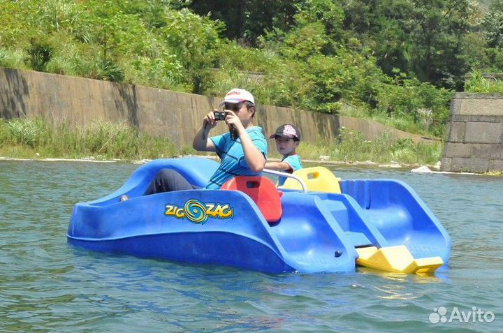 Катамаран водный велосипед пластиковый прогулочный