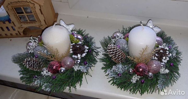 Новогодний подсвечник