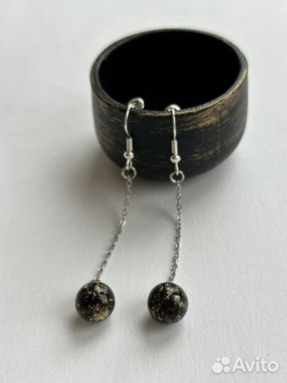 Серьги из эпоксидной смолы