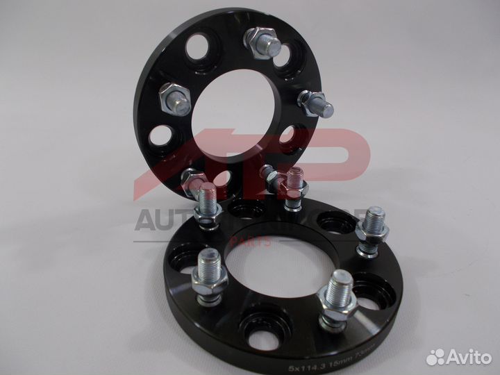 Проставки ступичные 15мм - 5x114 цо 73, M12x1.25