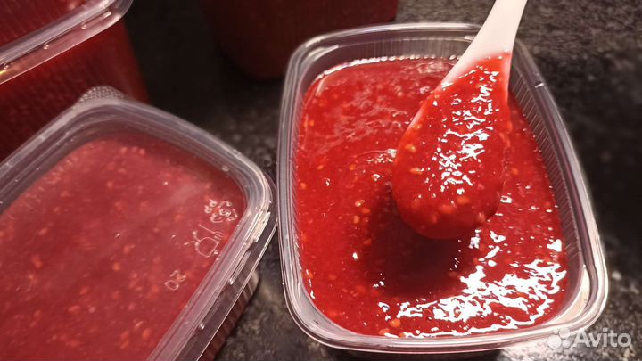 Малина перетертая с сахаром