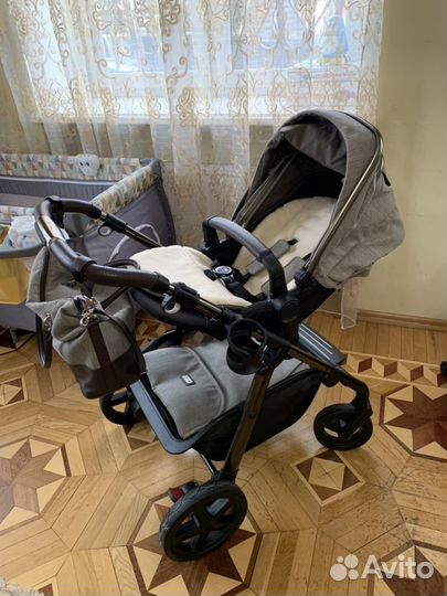 Коляска 2 в 1 Silver Cross Pioneer Eton Grey (Spec