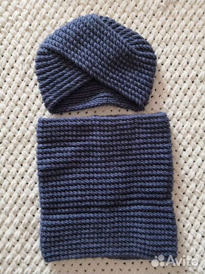 Комплект шапка и снуд