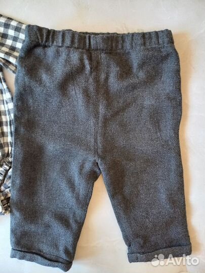 Рубашка и брюки на мальчика 62 68 серые