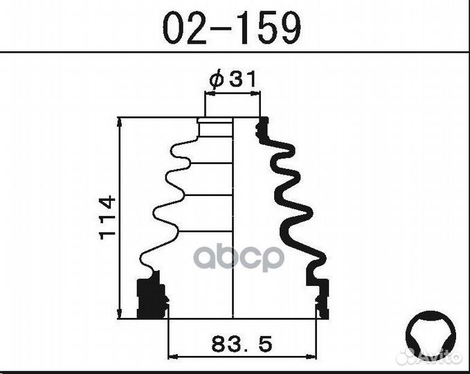 Пыльник внутр шруса (d28 D83.5 H114) Toyota