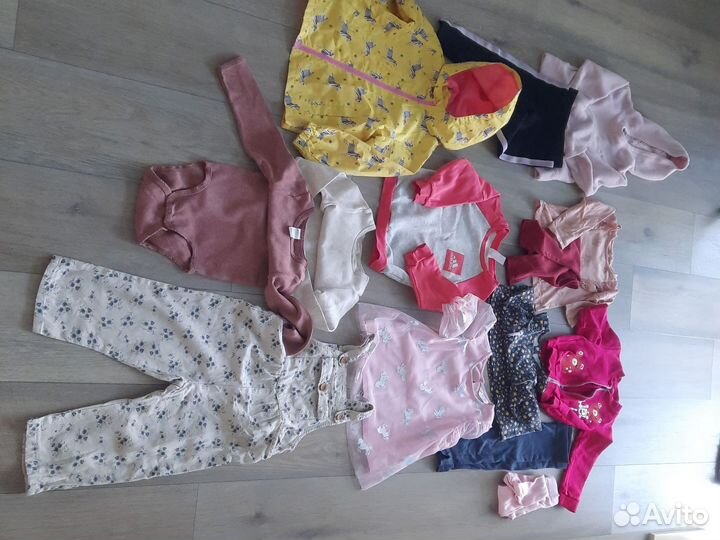 Вещи пакетом zara,H&M и др 86-92