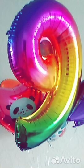 Цифры фольга надуть гелием