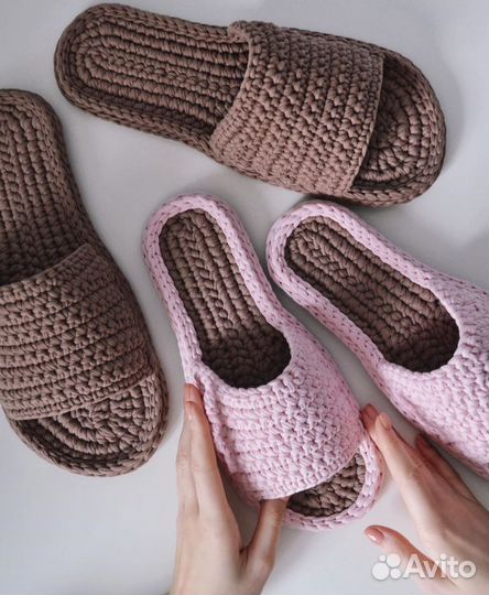 Тапочки и корзинки ручной работы