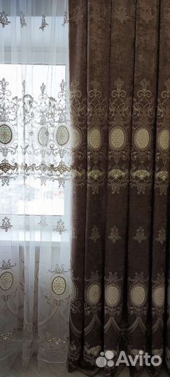 Комплект шторы и тюль турция