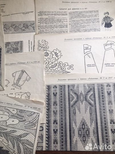 Трафарет вышивки, вязание, выкройки