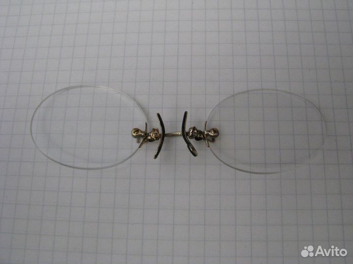 Пенсне прищепка США начало 20 века