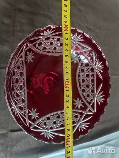 Ваза для фруктов на ножке хрусталь СССР