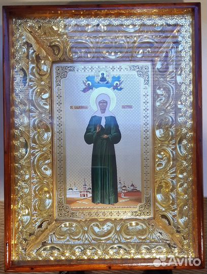 Иконы в окладе (киот). Ручная работа