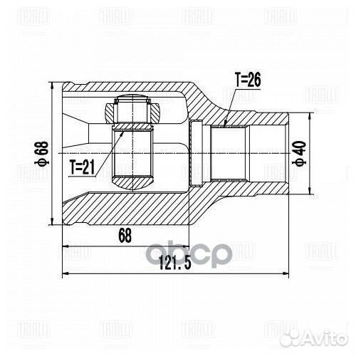 Шрус для а/м Suzuki Liana (02) 1.6i (внутр. пр