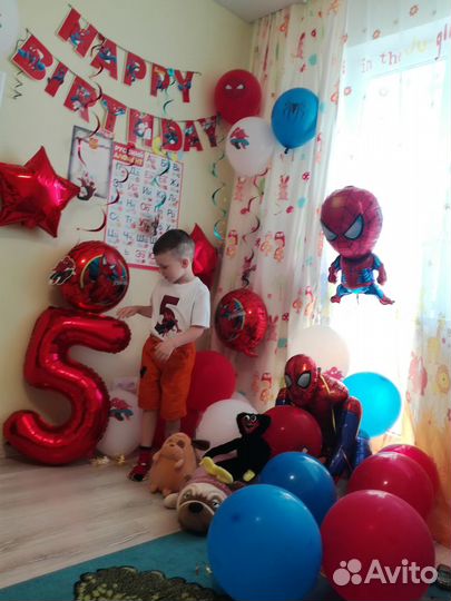 Воздушные шары на 5 лет. Человек паук