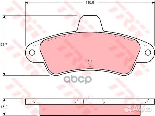 Колодки тормозные дисковые зад GDB4084 TRW