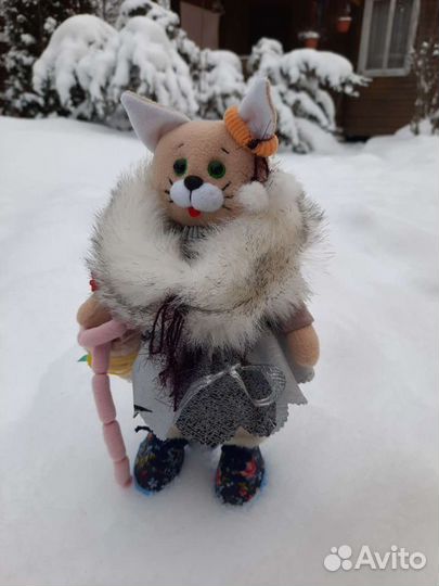 Кошка текстильная.Интерьерная кошечка