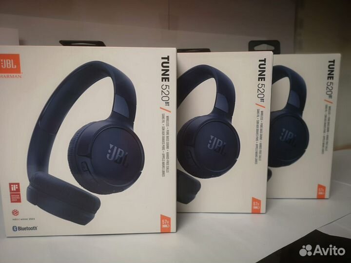 Беспроводные наушники JBL Tune 520BT, синий