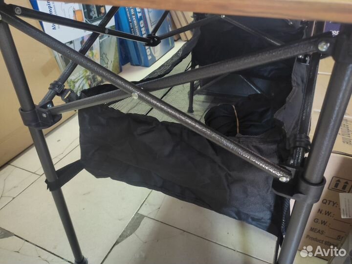 Стол складной реечный с корзиной 94*64*70