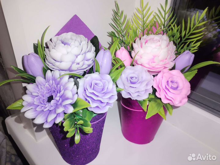 Букет цветов из мыла