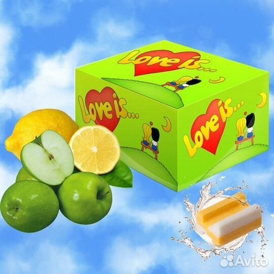 Жвачка Love is со вкусом Яблоко-Лимон
