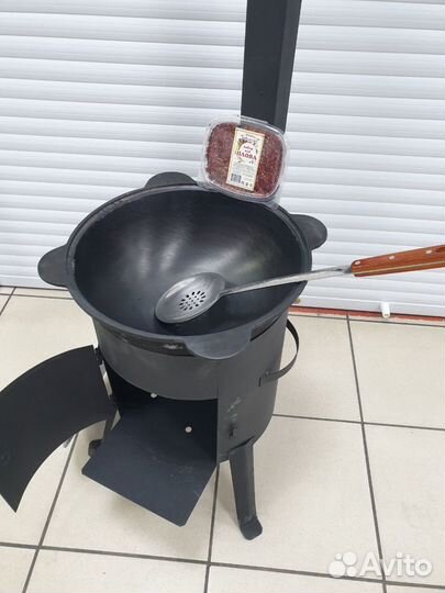 Печь с трубой + казан 8л + шумовка