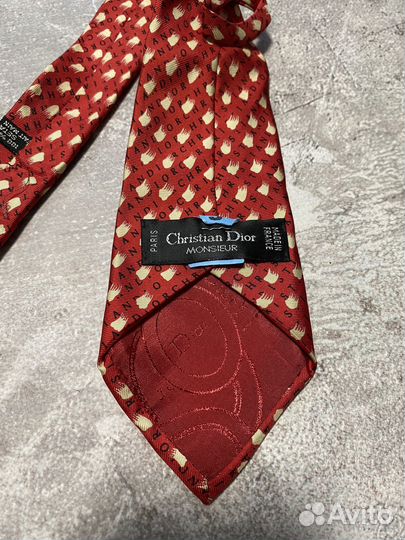 Christian dior vintage silk tie галстук шелковый