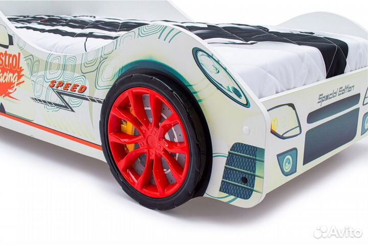 Кровать машина белая