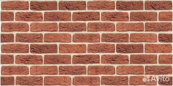 Плита Фаспан Везувий кирпич Красный №1002 Вертикал