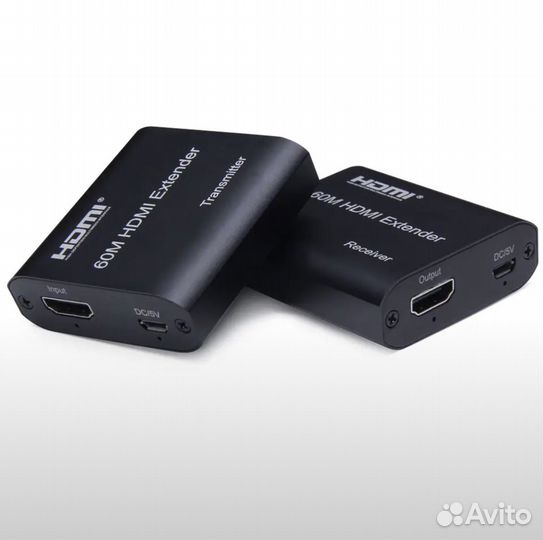 Удлинитель hdmi по кабелю Cat6/Cat5e, длина до 60м